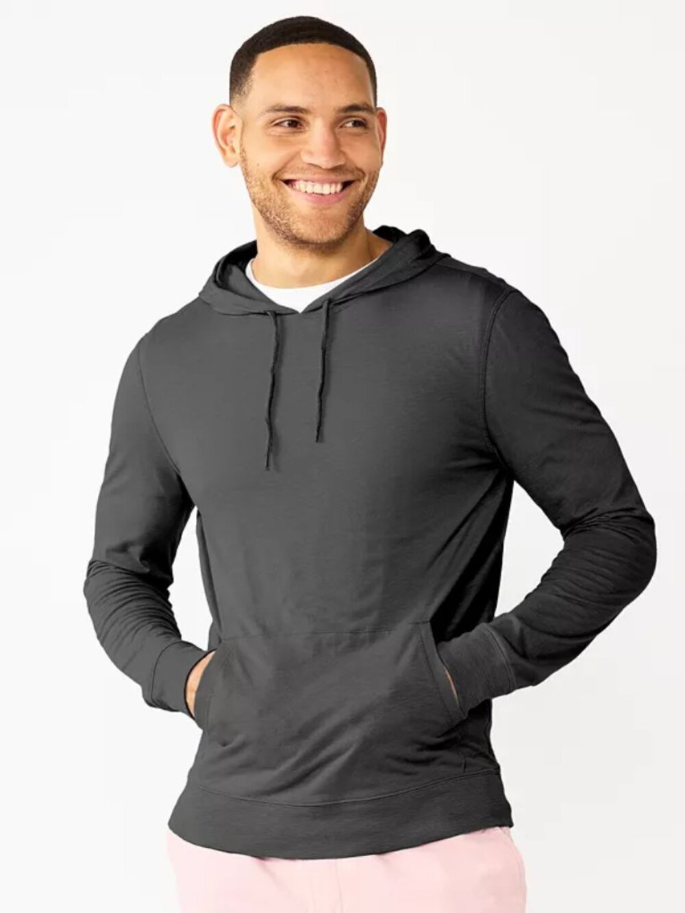 Men's Sonoma Goods For Life Supersoft Lightweight Hoodie - Carbon - Small - NWT